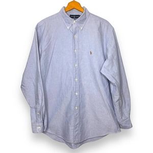 RALPH LAUREN men's pastel blue Yarmouth long sleeve dress shirt SZ 16.5 - 35